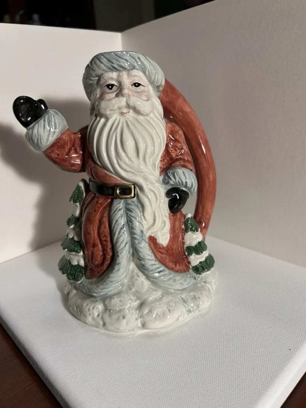 OCI Vintage Santa Candle Holder Christmas Decor Old Fashioned Santa